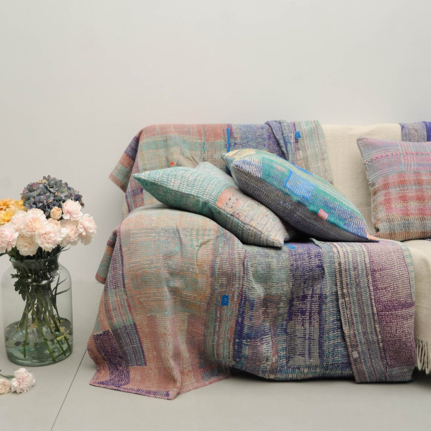 Vintage Kantha Stitch Blanket