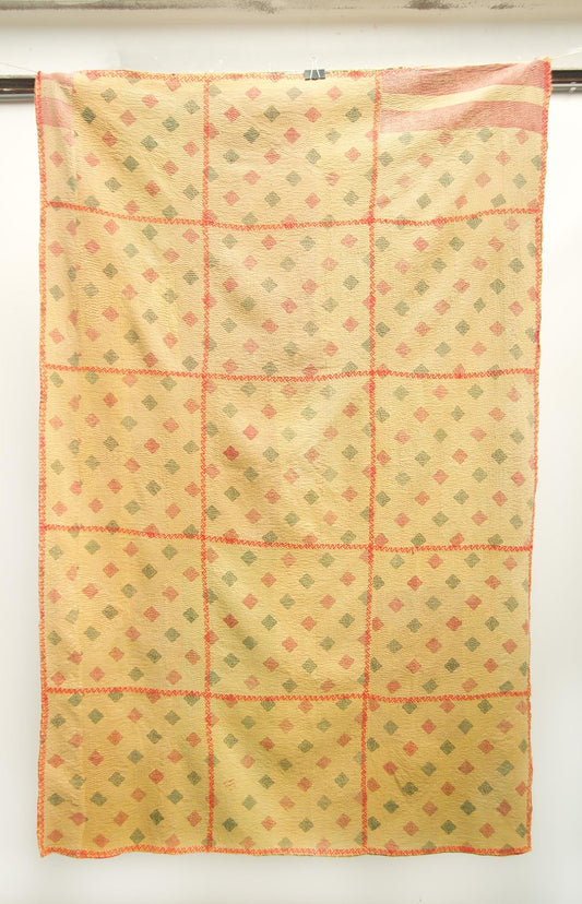 Vintage Kantha Stitch Blanket