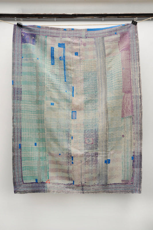Vintage Kantha Stitch Blanket