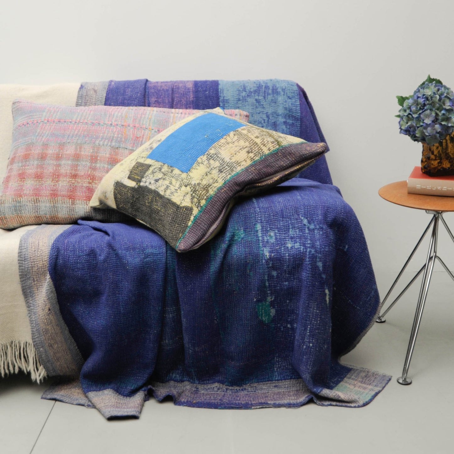 Vintage Kantha Stitch Blanket