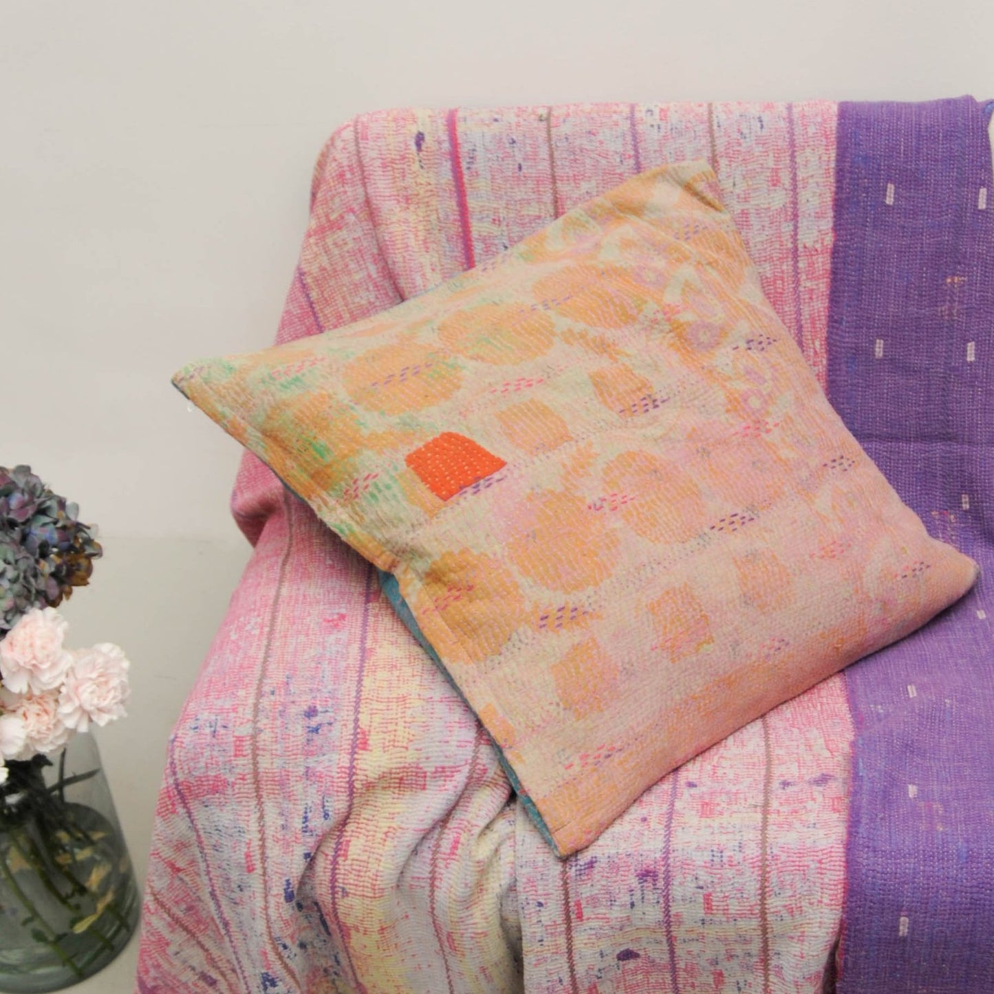 Kantha cushion cover 60x60